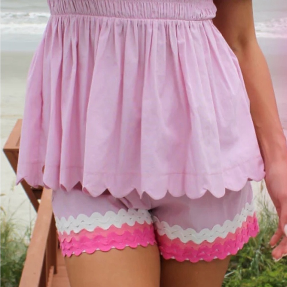 Simply Southern Ricrac Shorts NWT
